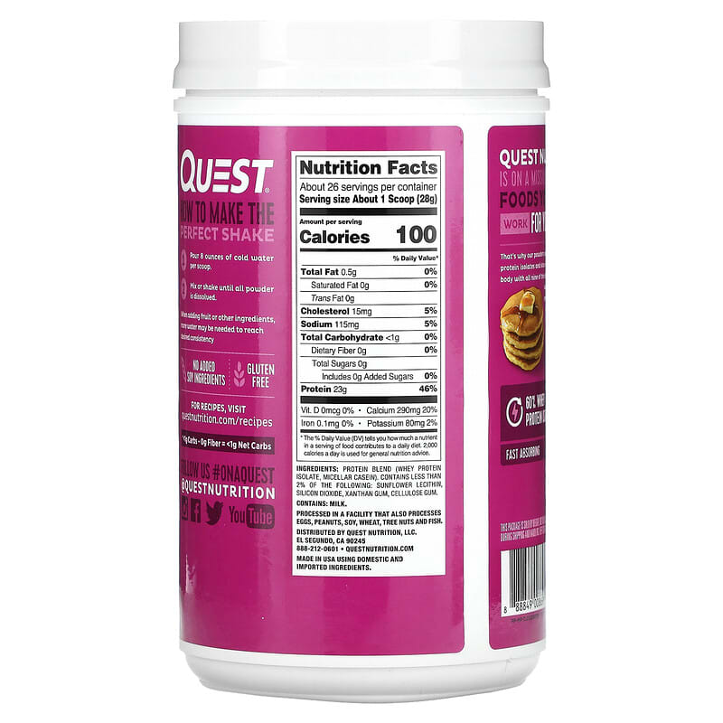 Quest Nutrition, Protein Powder, Multi-Purpose Mix, 1.6 lb (726 g)