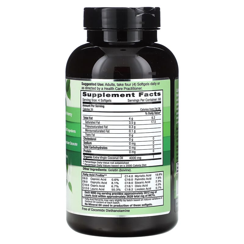 Emerald Laboratories, Coconut Oil, 240 Softgels