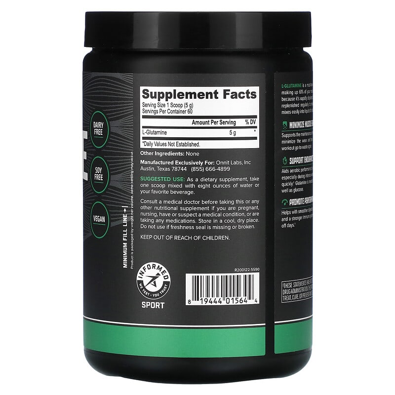 Onnit, Glutamine, Amino Acid, 10.6 oz (300 g)