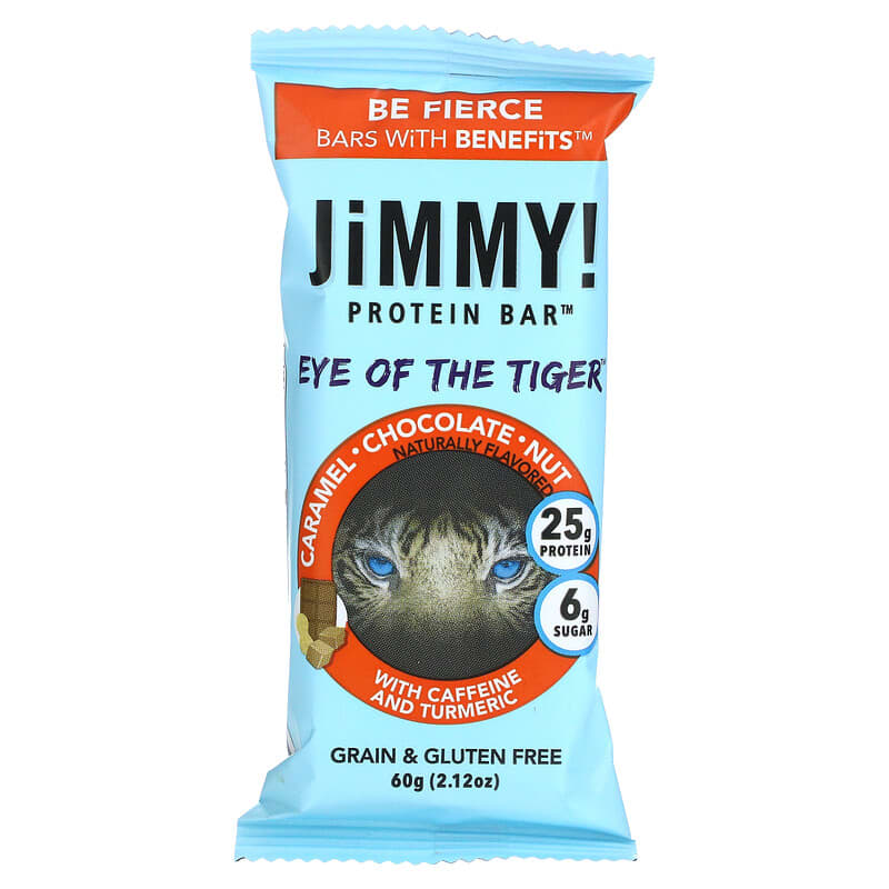 JiMMY!, Be Fierce Bars With Benefits, Caramel Chocolate Nut, 12 Protein Bar, 2.12 oz (60 g) Each