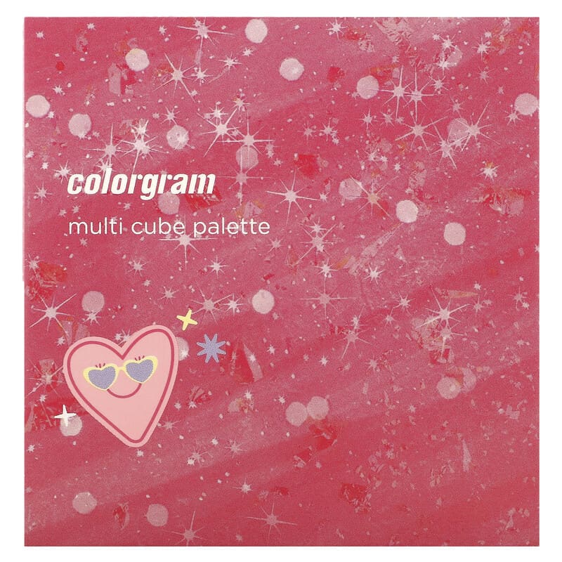 Colorgram, Multi Cube Palette, 02 Romantic Cube, 0.26 oz (7.5 g)