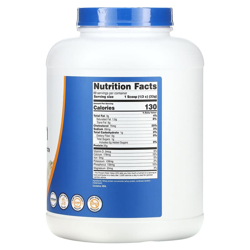 Nutricost, Whey Protein Concentrate, Unflavored , 5 lb (2,268 g)