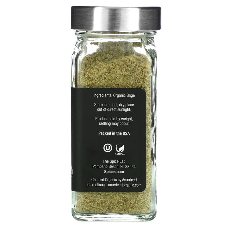 The Spice Lab, Organic Rubbed Sage, 0.8 oz (22 g)