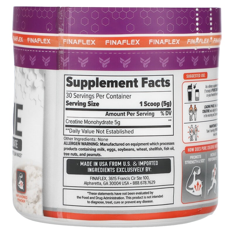 Finaflex, Pure Creatine Powder, Unflavored, 5.3 oz (150 g)