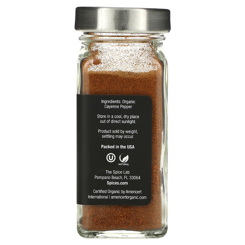 The Spice Lab, Organic Cayenne Pepper, 1.9 oz (53 g)