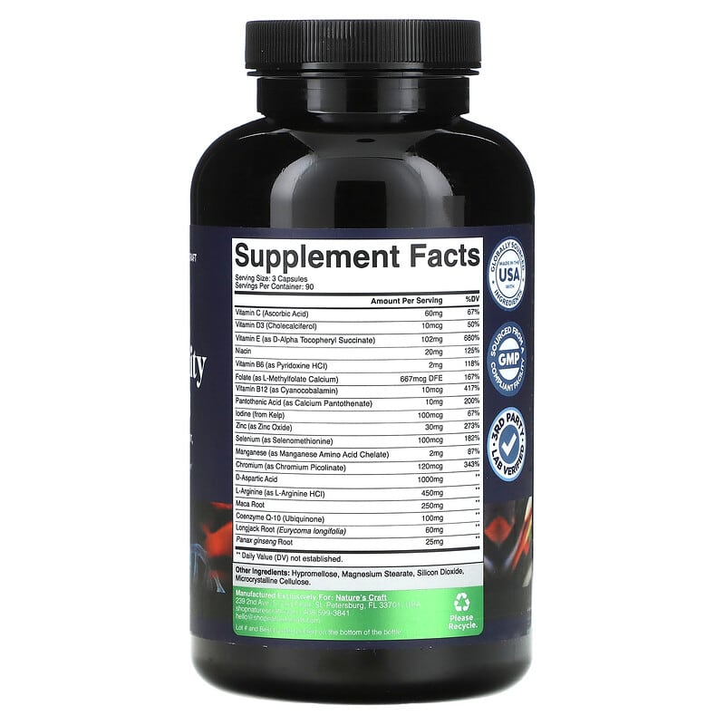 Nature's Craft, Male Fertility Support, 270 Capsules