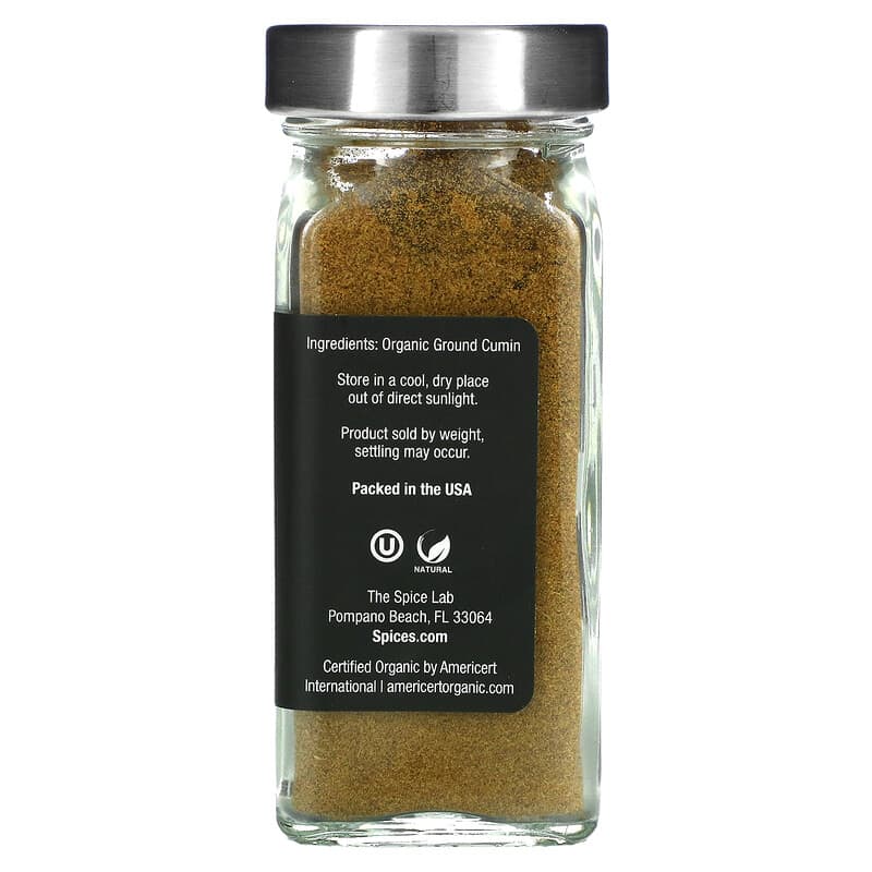 The Spice Lab, Organic Ground Cumin, 1.9 oz (53 g)