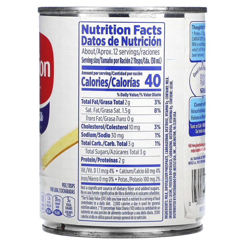 Carnation Milk, Evaporated Milk, 12 fl oz (354 ml)