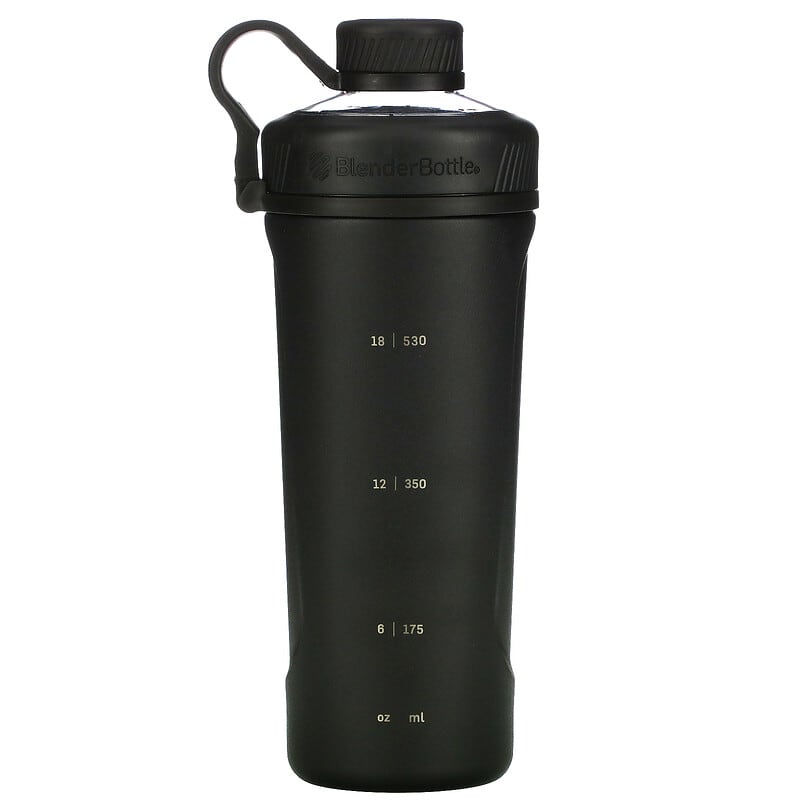 Blender Bottle, Radian, Insulated Stainless Steel, Matte Black, 26 oz