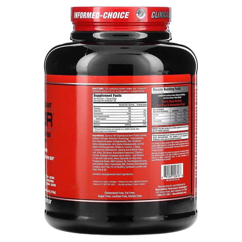 MuscleMeds, Carnivor, Bioengineered Beef Protein Isolate, Fruity Cereal, 3.8 lbs (1,736 g)