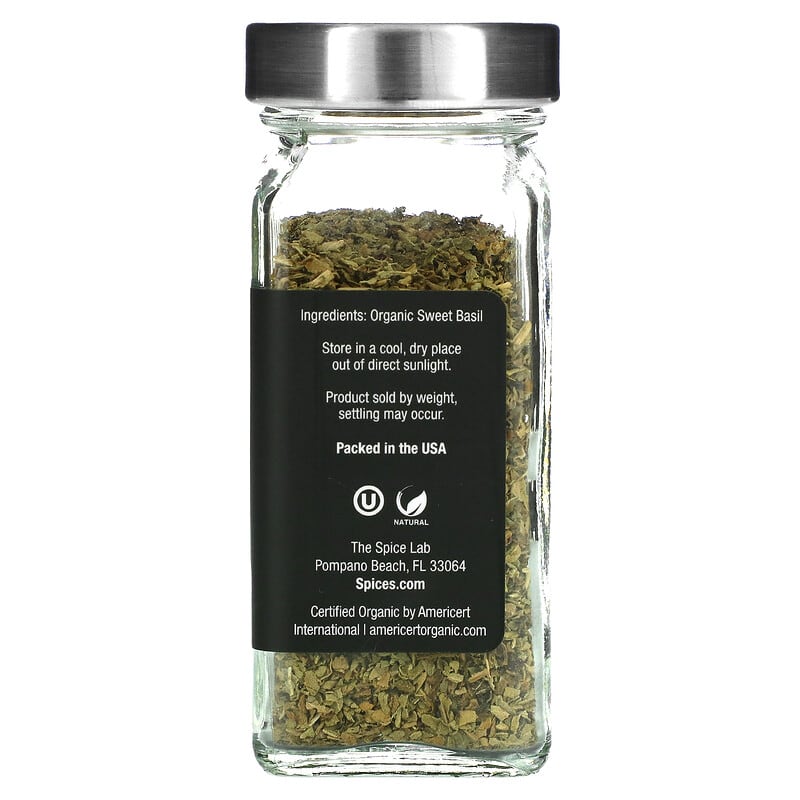 The Spice Lab, Organic Sweet Basil, 0.5 oz (14 g)