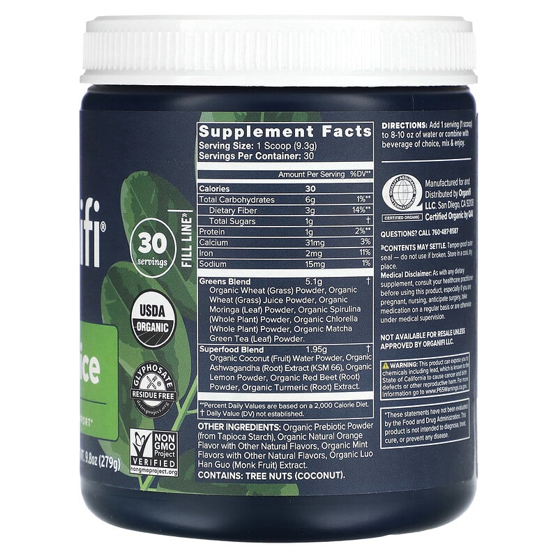 Organifi, Original Green Juice , 9.8 oz (279 g)