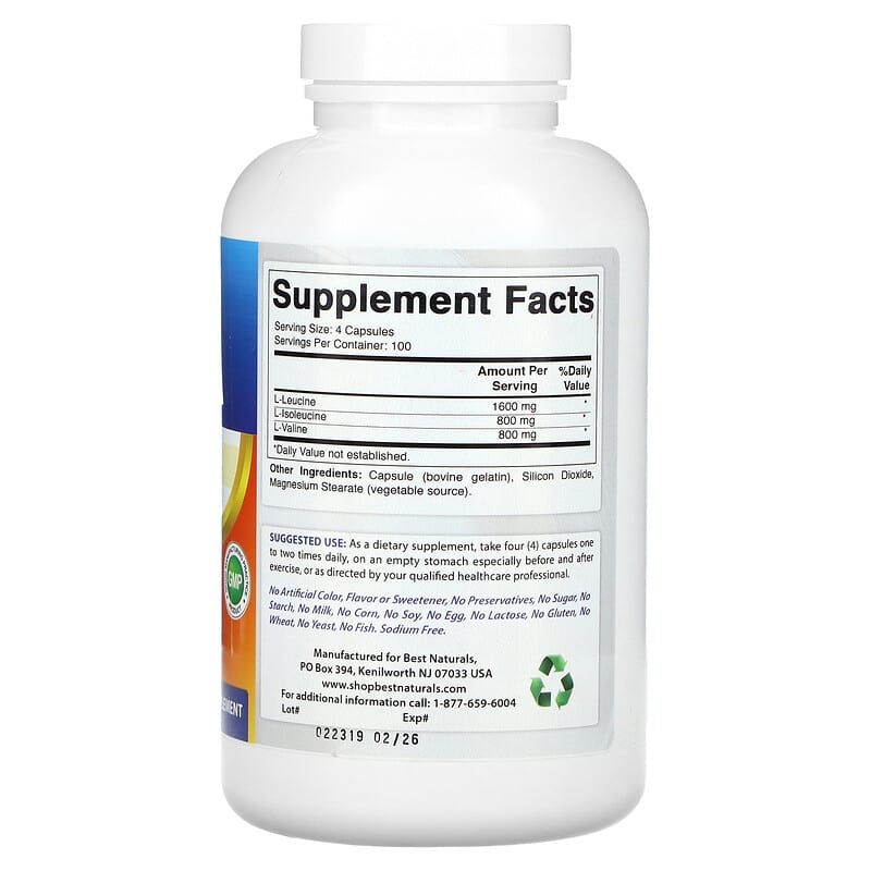 Best Naturals, BCAA, 800 mg, 400 Capsules