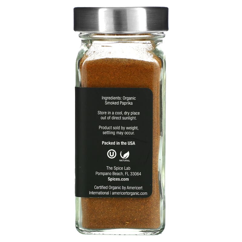 The Spice Lab, Organic Smoked Spanish Paprika, 1.9 oz (53 g)