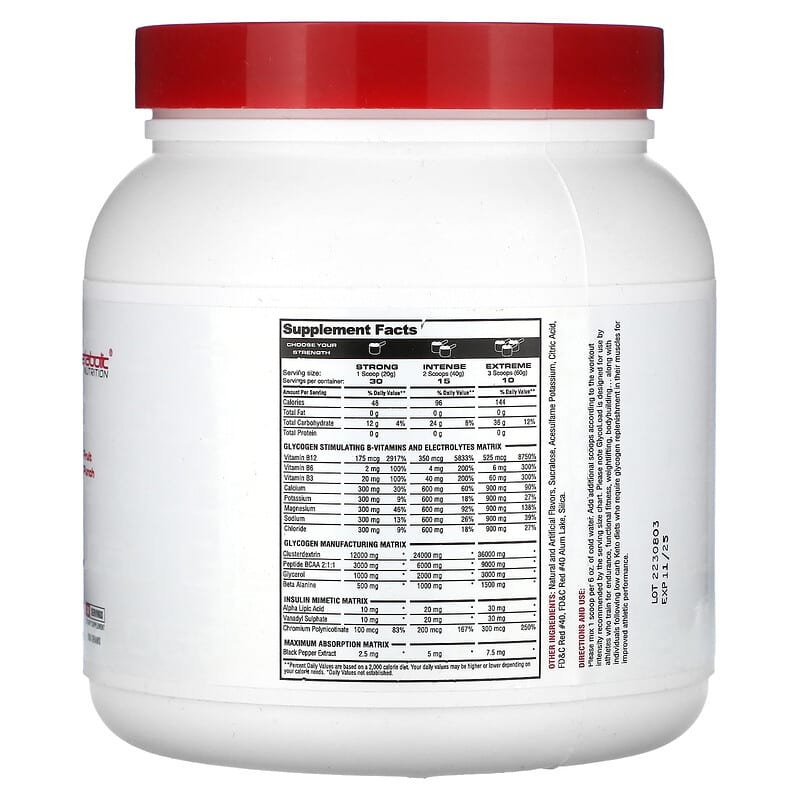 Metabolic Nutrition, GlycoLoad, Fruit Punch , 600 g