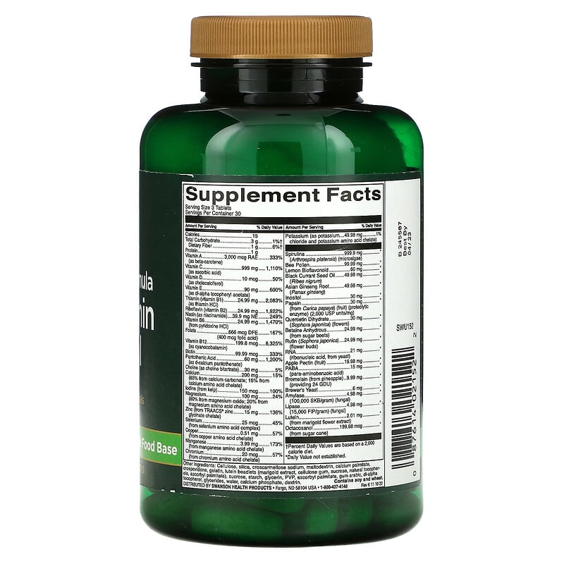 Swanson, Whole Food Formula, Multi Vitamin & Mineral, 90 Tablets