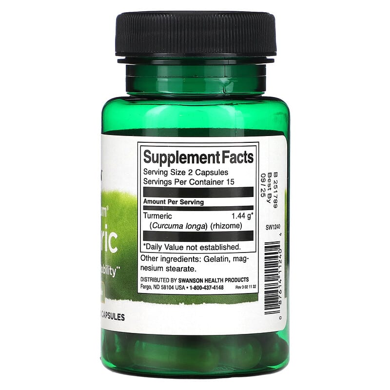 Swanson, Full Spectrum Turmeric, 720 mg, 30 Capsules