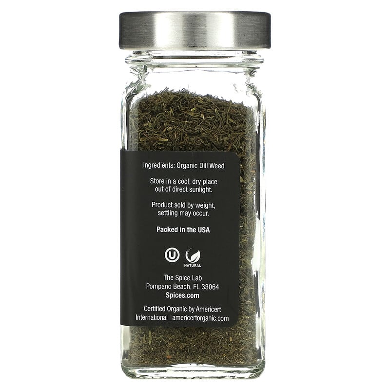 The Spice Lab, Organic Whole Dill Weed, 1 oz (28 g)