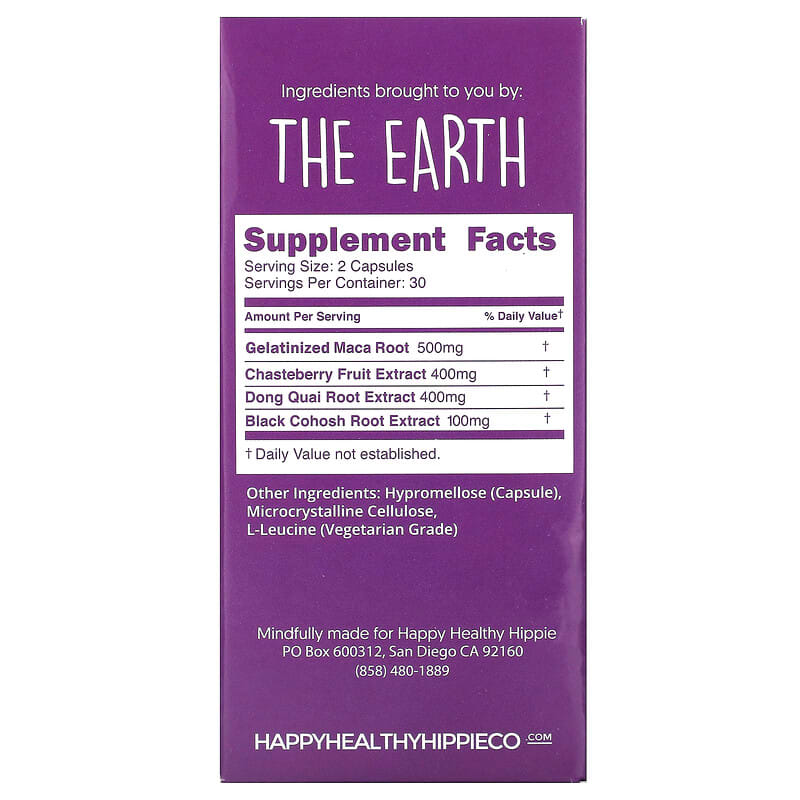 Happy Healthy Hippie, Go with the Flow, Hormonal Balance & Relief, 60 Veggie Capsules