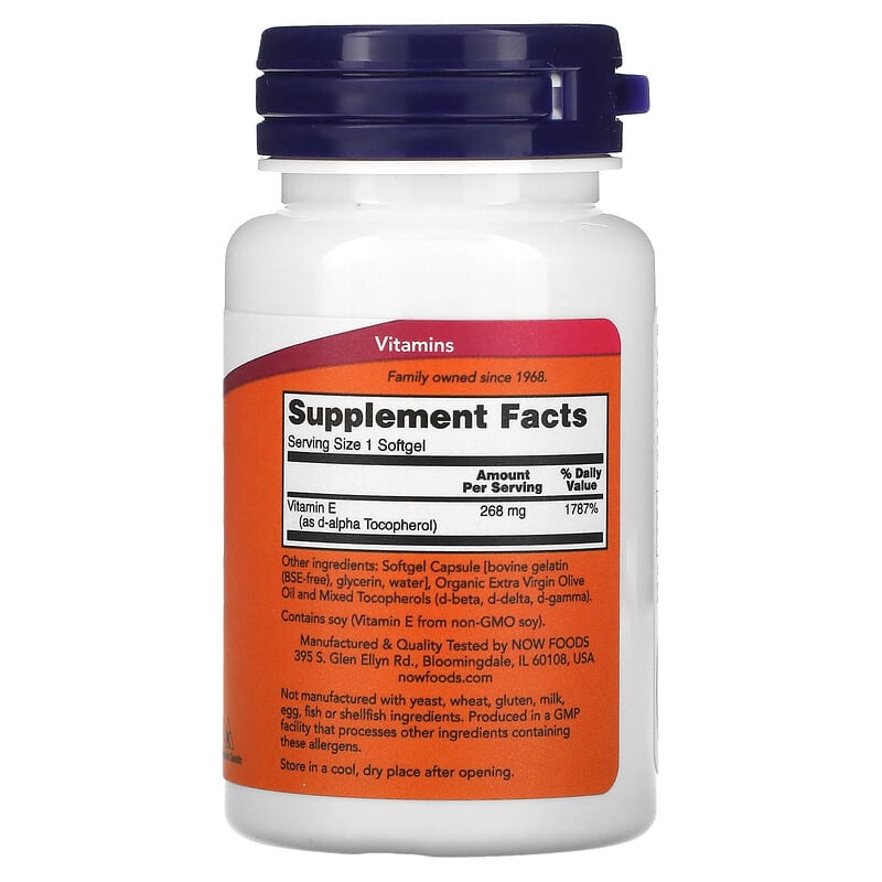 NOW Foods, E-400, 268 mg (400 IU), 50 Softgels