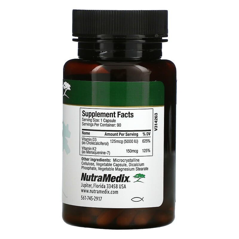 NutraMedix, Vitamins D3 & K2, 90 Capsules