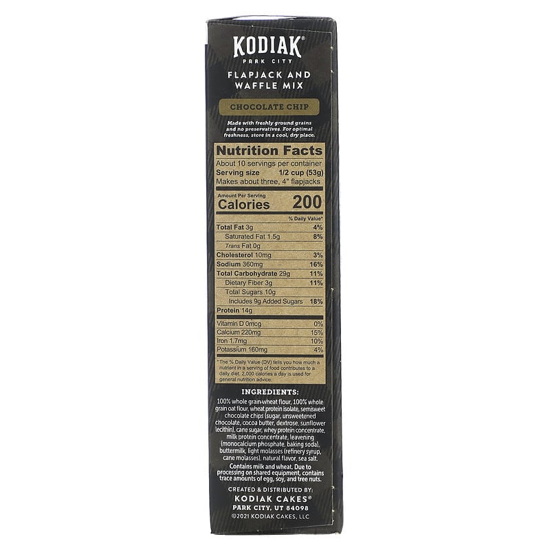 Kodiak Cakes, Power Cakes, Flapjack & Waffle Mix, Chocolate Chip, 18 oz (510 g)