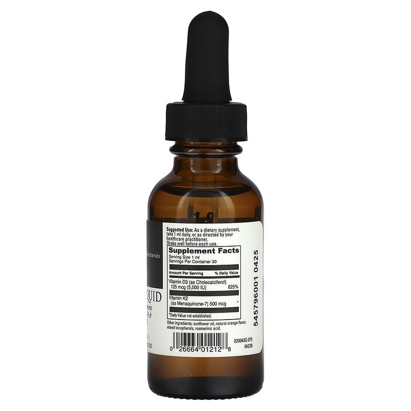 DaVinci Laboratories of Vermont, D3/K2 Liquid, 1 fl oz (30 ml)