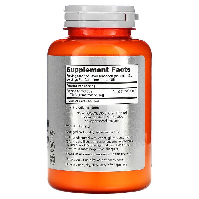 NOW Foods, Sports, Betaine Powder, 6 oz (170 g)