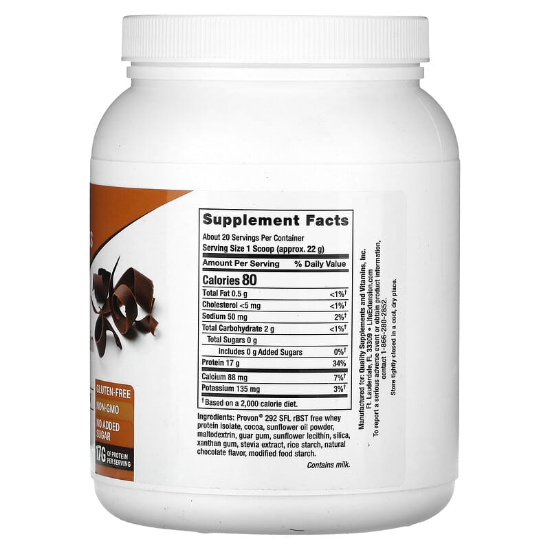 Life Extension, Wellness Code, Whey Protein Isolate, Chocolate, 0.96 lb (437 g)