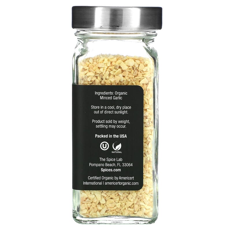 The Spice Lab, Organic Minced Garlic, 2.4 oz (68 g)