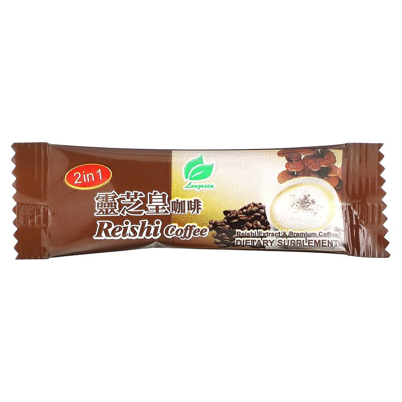Longreen Corporation, 2 in 1 Reishi Coffee, 30 Bags, 2.3 oz (65.4 g) Each