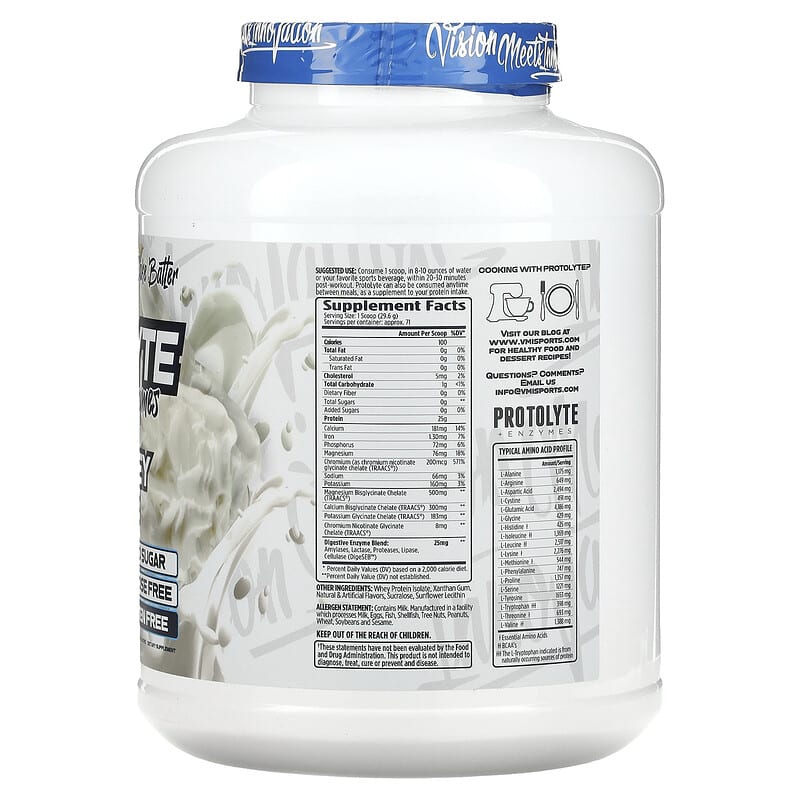 VMI Sports, ProtoLyte, 100% Whey Isolate, Vanilla Cake Batter, 4.6 lb (2,089 g)