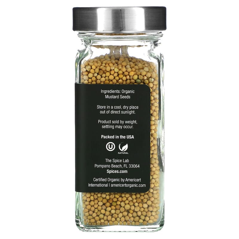 The Spice Lab, Organic Whole Mustard Seeds, 1.6 oz (45 g)