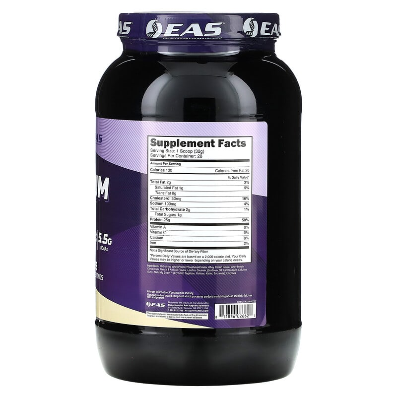 EAS, 100% Platinum Whey, Vanilla Ice Cream, 2 lbs (907 g)