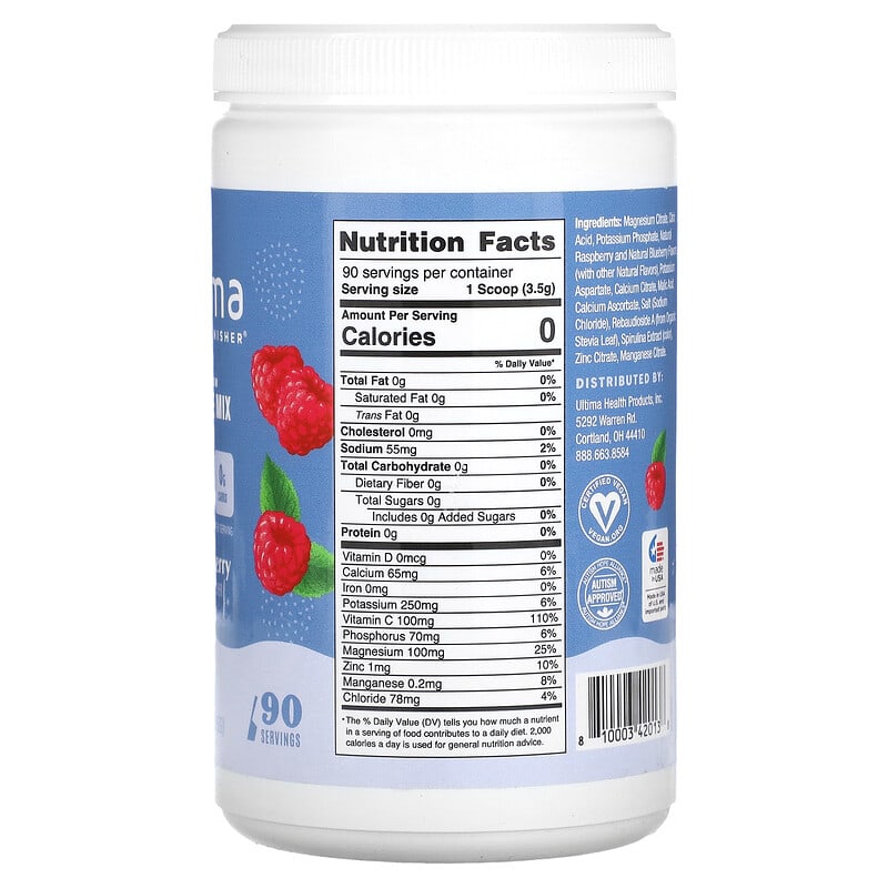 Ultima Replenisher, Electrolyte Mix, Blue Raspberry, 11.1 oz (315 g)