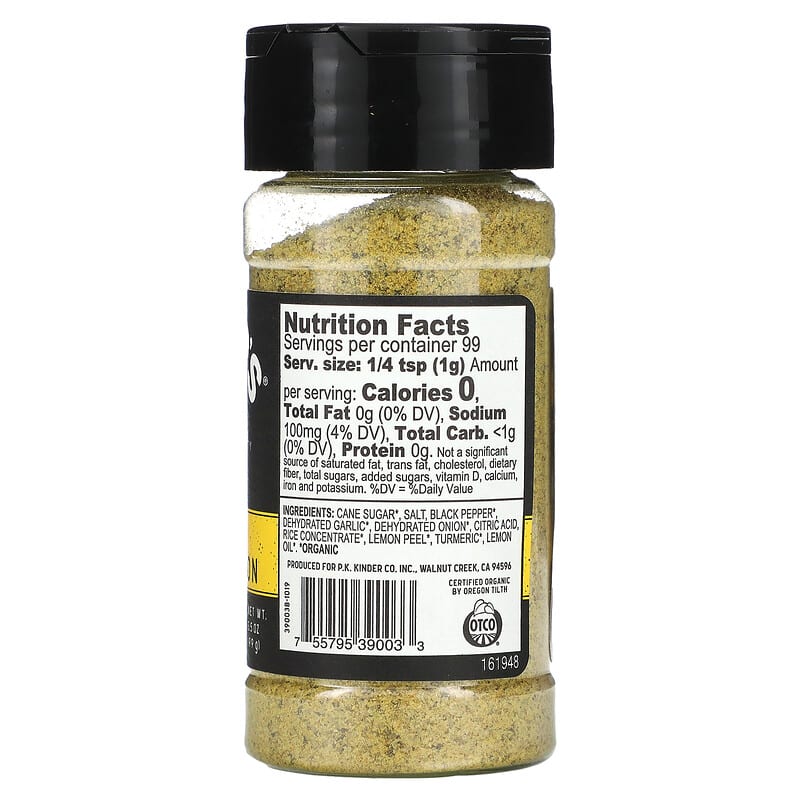 KINDER'S, Seasoning, Cracked Pepper & Lemon, 3.5 oz (99 g)