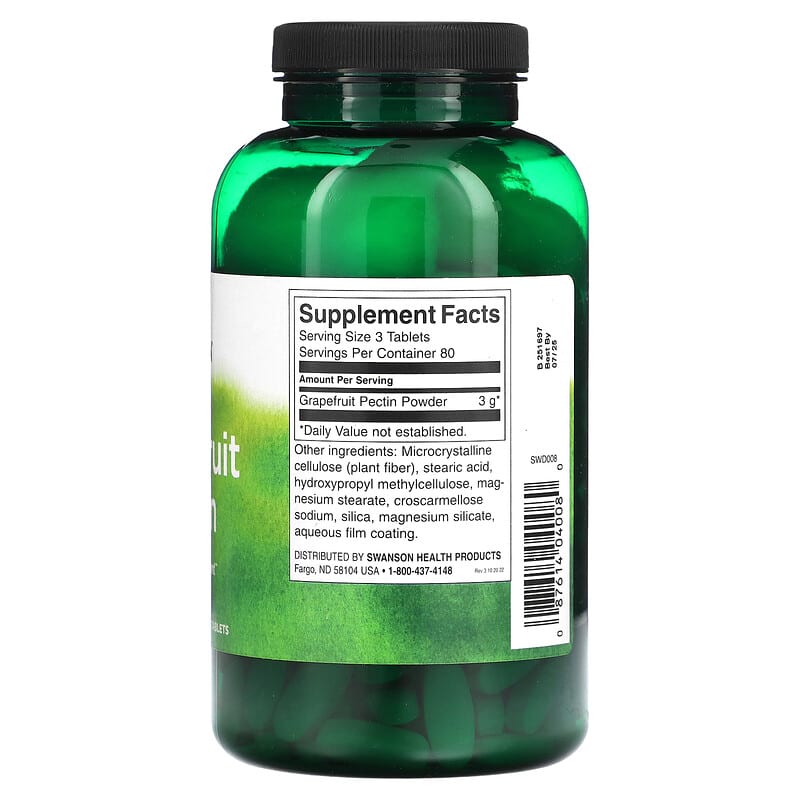 Swanson, Grapefruit Pectin, 1,000 mg , 240 Tablets