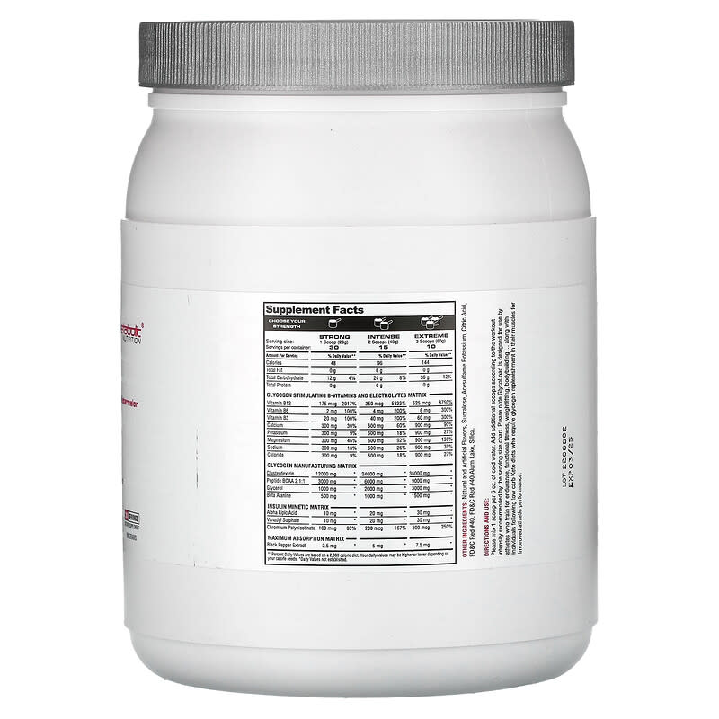 Metabolic Nutrition, GlycoLoad, Watermelon, 600 g