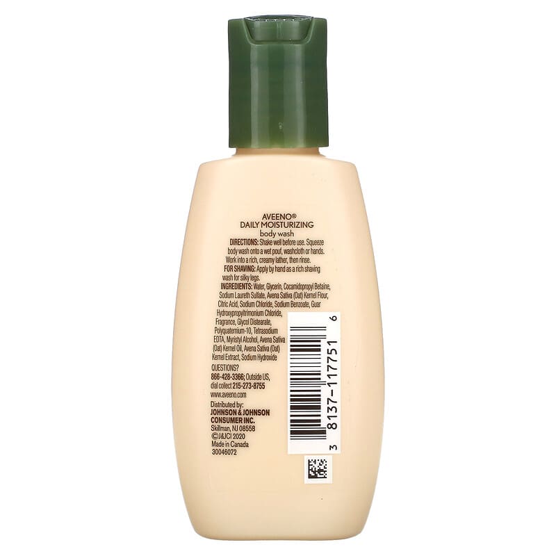 Aveeno, Daily Moisturizing Body Wash, 2 fl oz (59 ml)