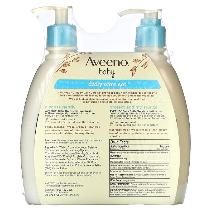 Aveeno, Baby, Daily Care Set, 2 Piece Set