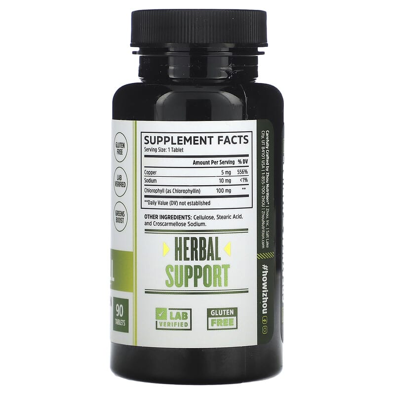 Zhou Nutrition, Chlorophyll, 90 Tablets