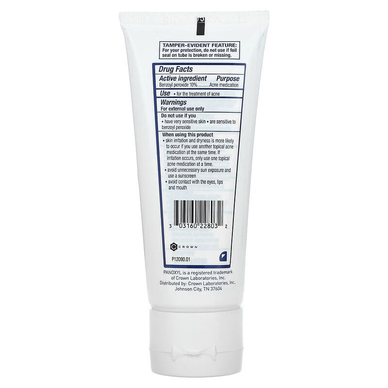 PanOxyl, Acne Foaming Wash, 10% Benzoyl Peroxide, Maximum Strength, 3 oz (85 g)