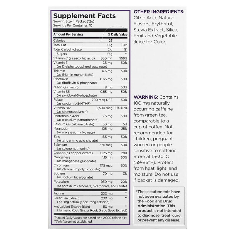 Pureboost, Clean Antioxidant Energy Mix, Acai Alert, 10 Packets, 0.42 oz (12 g) Each