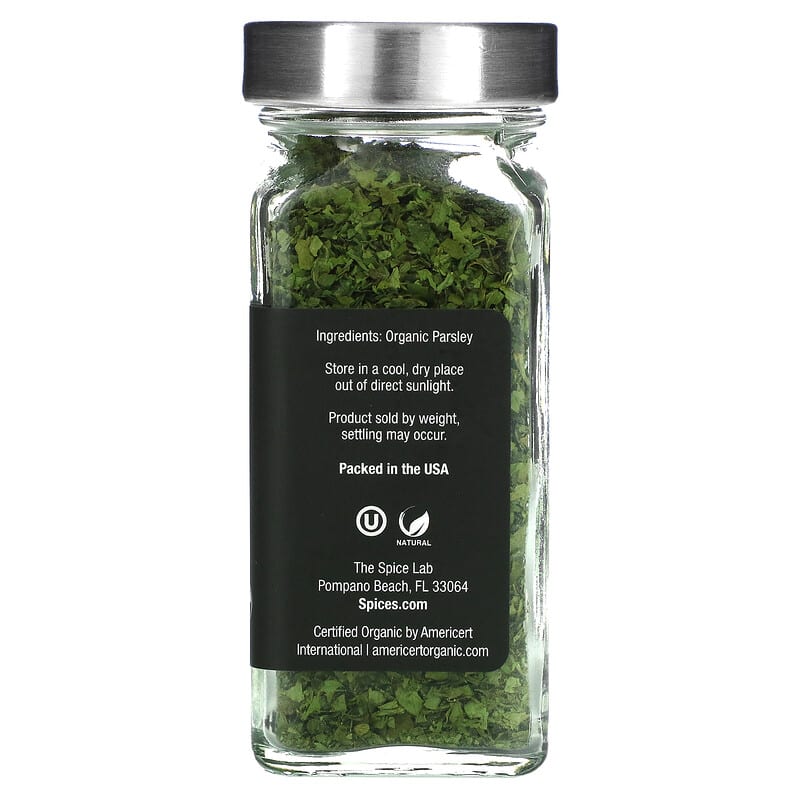 The Spice Lab, Organic Parsley Flakes, 0.5 oz (14 g)