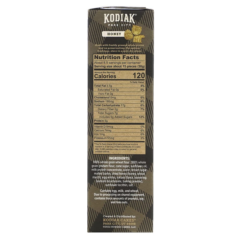 Kodiak Cakes, Bear Bites, Baked Graham Crackers, Honey, 9 oz (255 g)