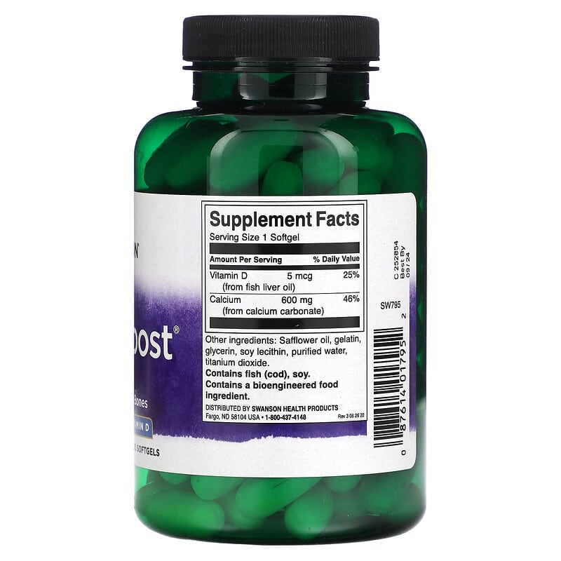 Swanson, CalciBoost, 120 Softgels