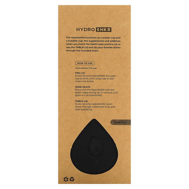 HydroJug, HydroSHKR Tumbler Cup, Black, 24 oz (700 ml)
