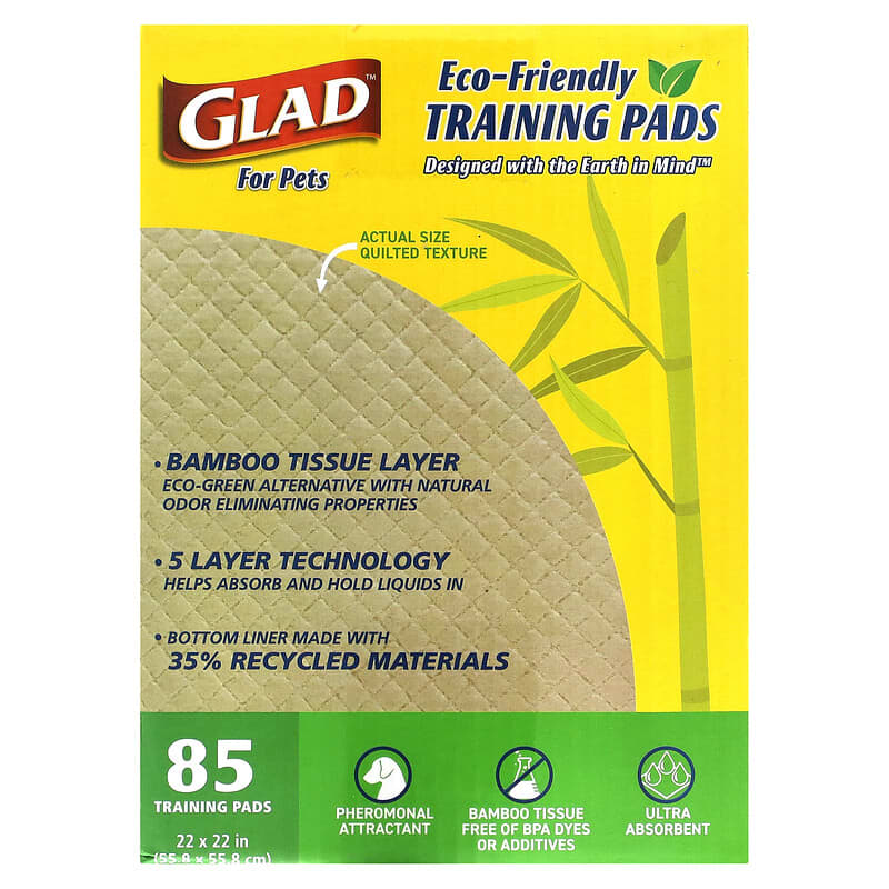 Glad for Pets, Eco-Friendly Training Pads For Pets, 85 Training Pads