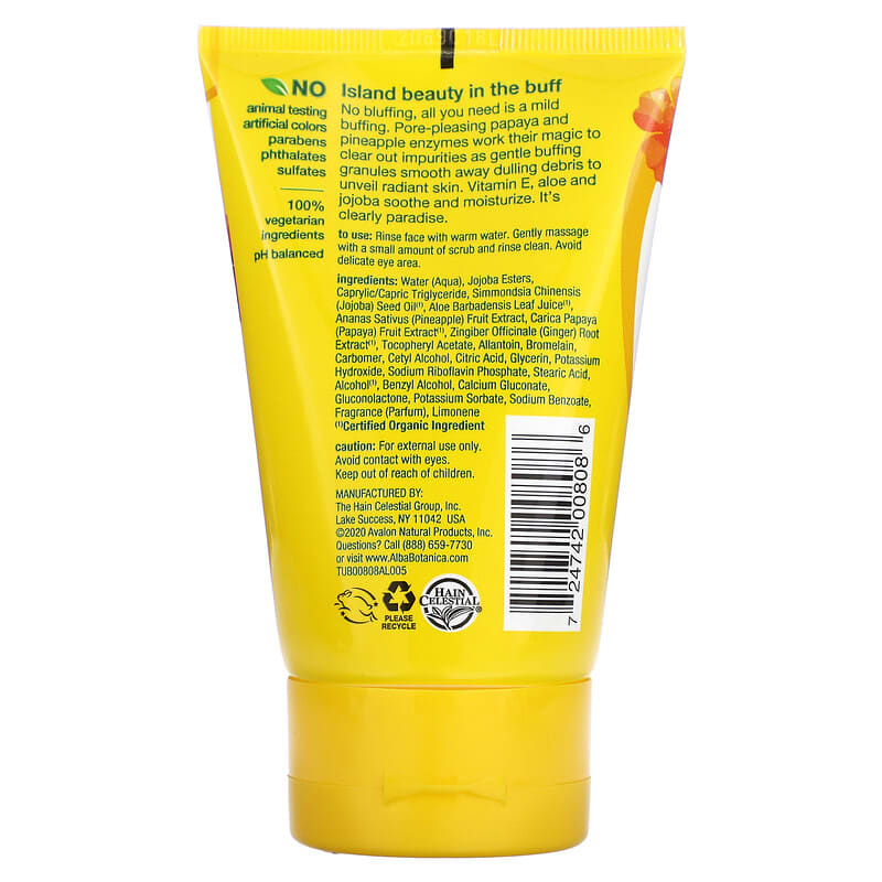 Alba Botanica, Hawaiian Facial Scrub, 4 oz (113 g)