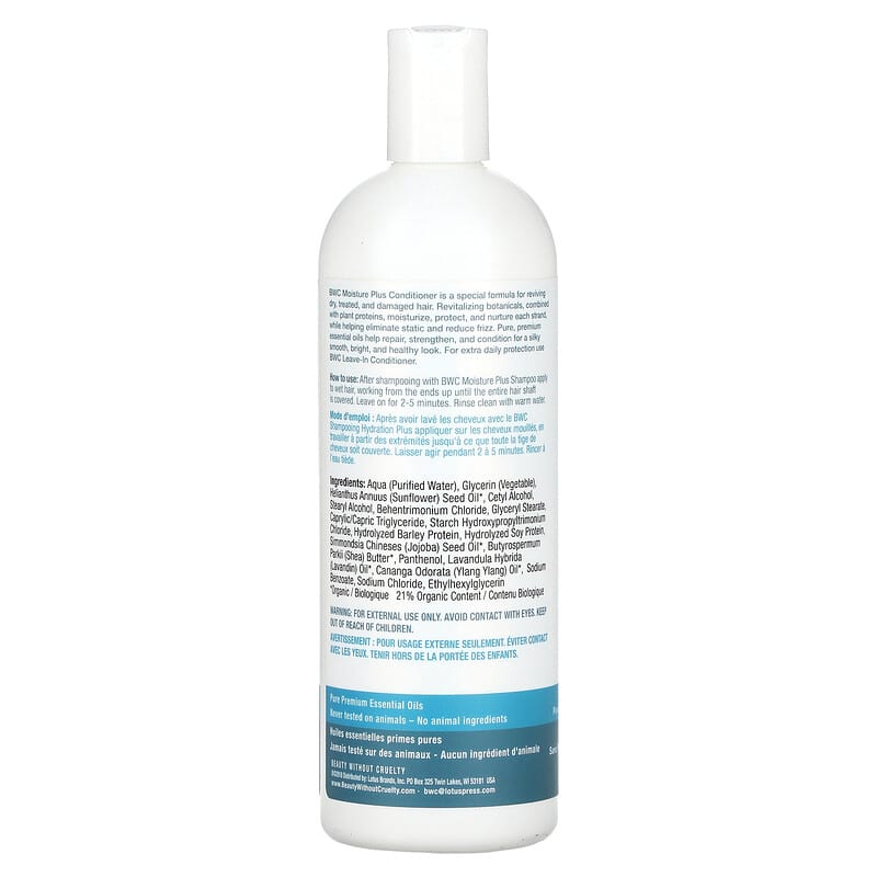 Beauty Without Cruelty, Conditioner, Moisture Plus, Dry/Treated Hair, 16 fl oz (473 ml)